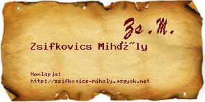 Zsifkovics Mihály névjegykártya
